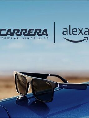 Carrera Black Sunglasses with Dark Gray Lenses